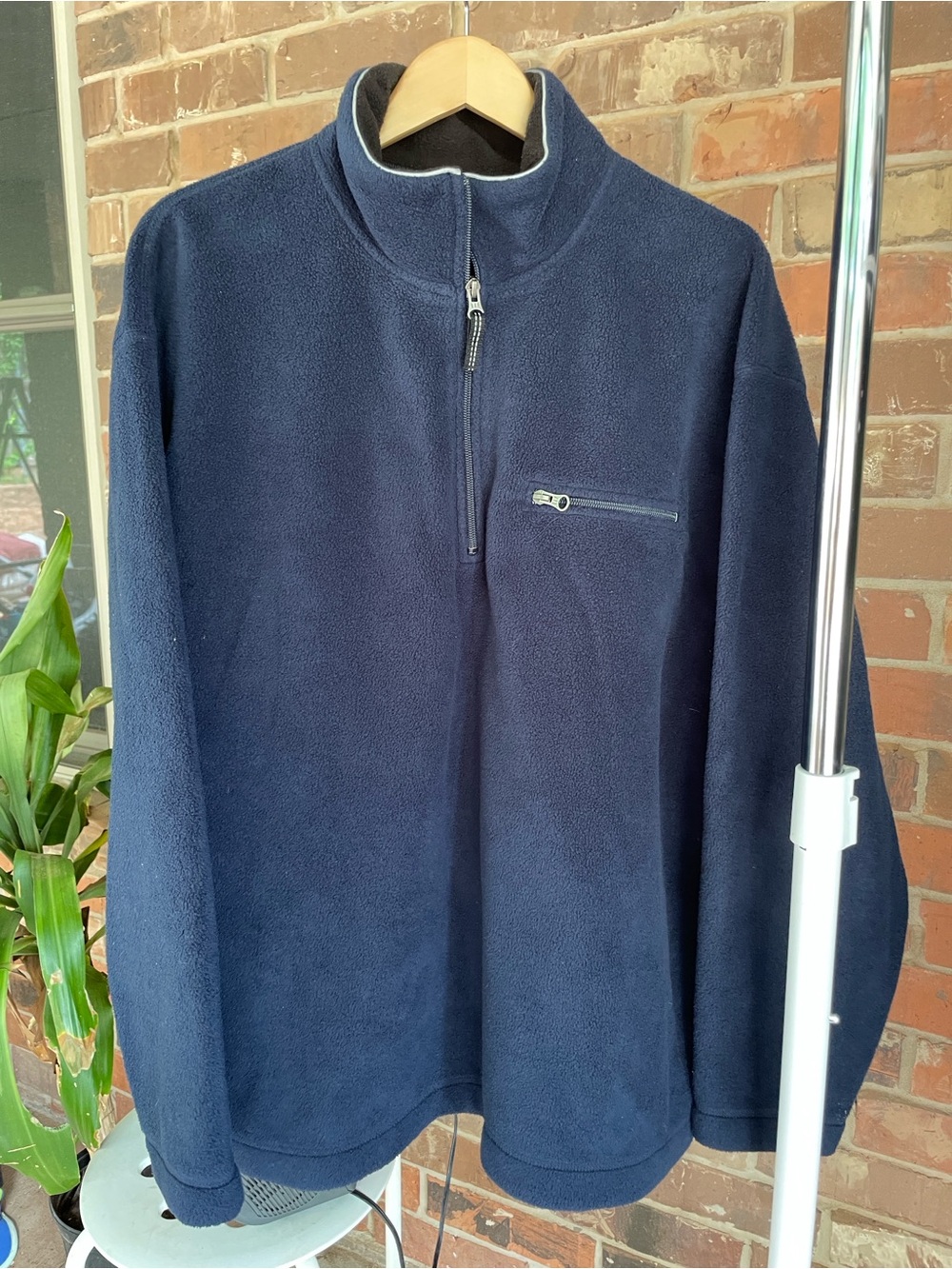 GAP Men's Navy Quarter-Zip Fleece Pullover XL #133